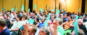 Abstimmung in der Vollversammlung